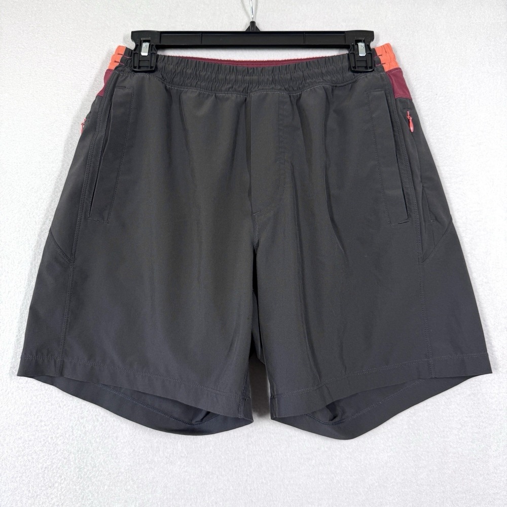 Birddogs Shorts Mens Medium Grey Lined 7" Inseam Built In Liner Athletic Running